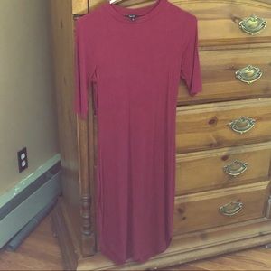 Love J Ribbed Body Con Midi Dress